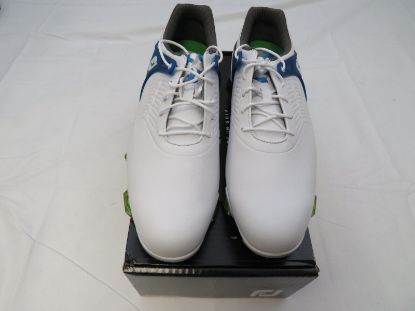 Picture of Footjoy Tour-S Golf Shoes - White/Blue U.S 8.5 XW